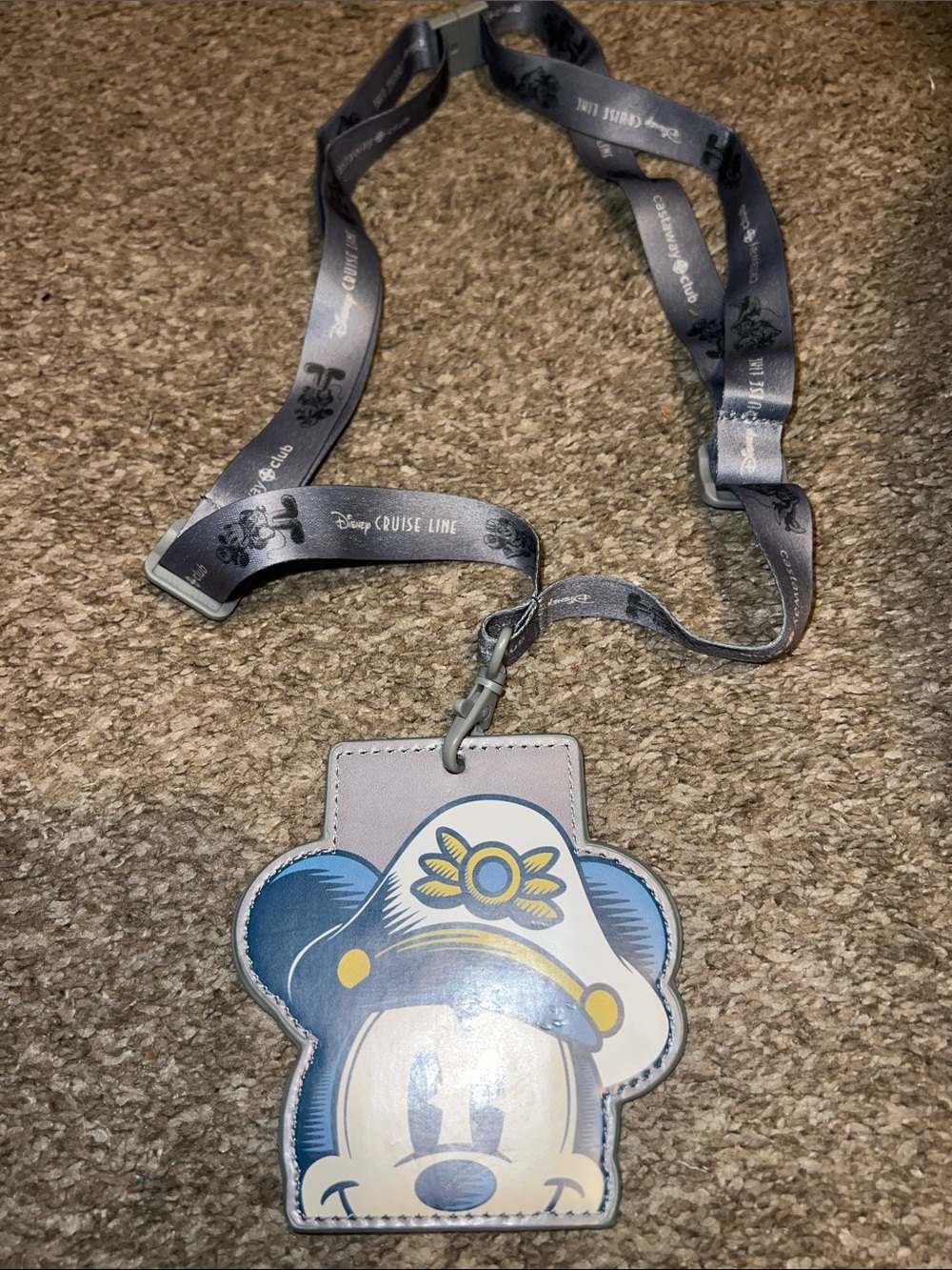 Disney Cruise Line Kids Lanyard Badge Holder - Blue